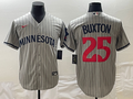Men's Minnesota Twins Byron Buxton #25 Gray Alternate Replica Player Jerseys