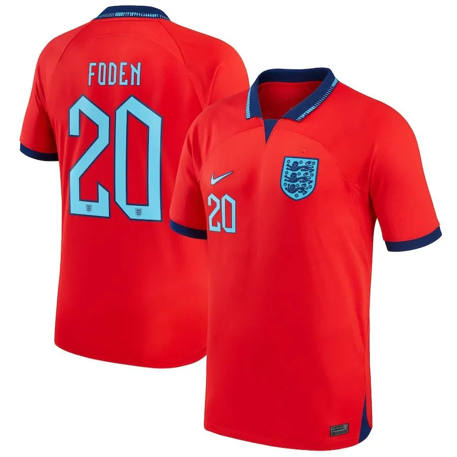 FODEN #20 England 1:1 Away Red Fans Jersey 2022/23 ★★ Front