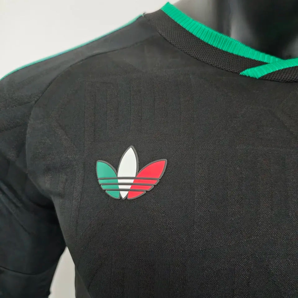 2026/27 Mexico Third Black Player Version Long Sleeve Soccer Jersey Detail 3