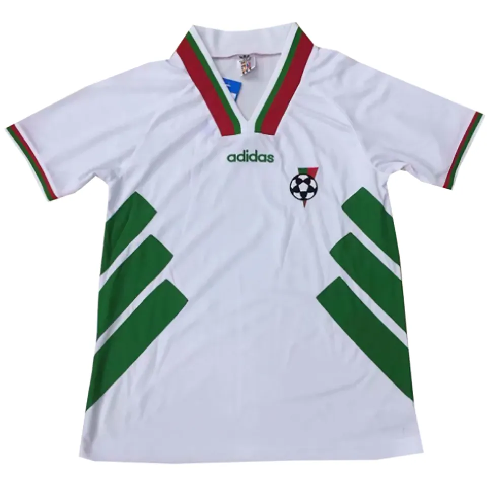 1994 Bulgaria Home White Retro Soccer Jersey Front