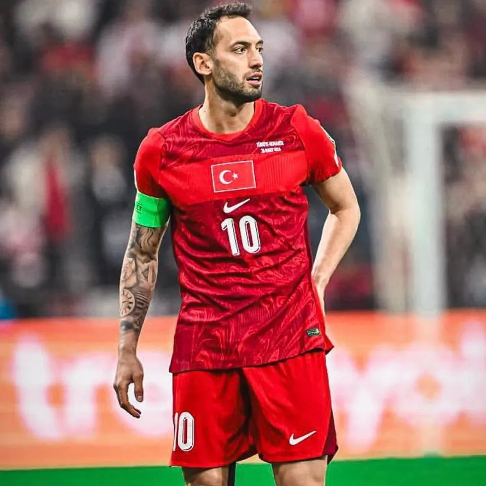 2026/27 Turkey Away Red Fans Soccer Jersey (Have Right Patch 有右臂章 白底黑字） Detail 2