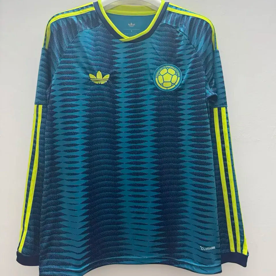 2026/27 Colombia Away Fans Long Sleeve Soccer Jersey Front