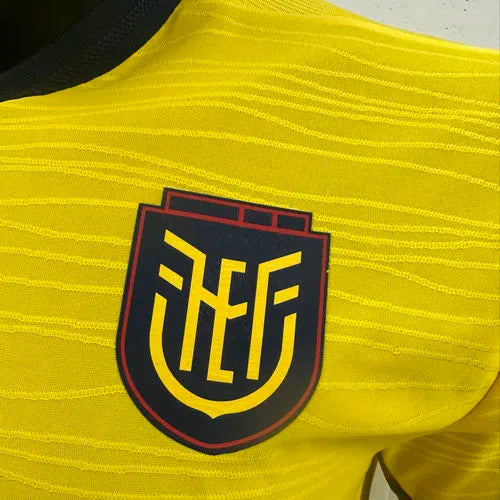 2026/27 Ecuador Home Yellow Player Version Soccer Jersey Detail 2