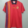 1994 Spain Home Red Retro Soccer Jersey Front