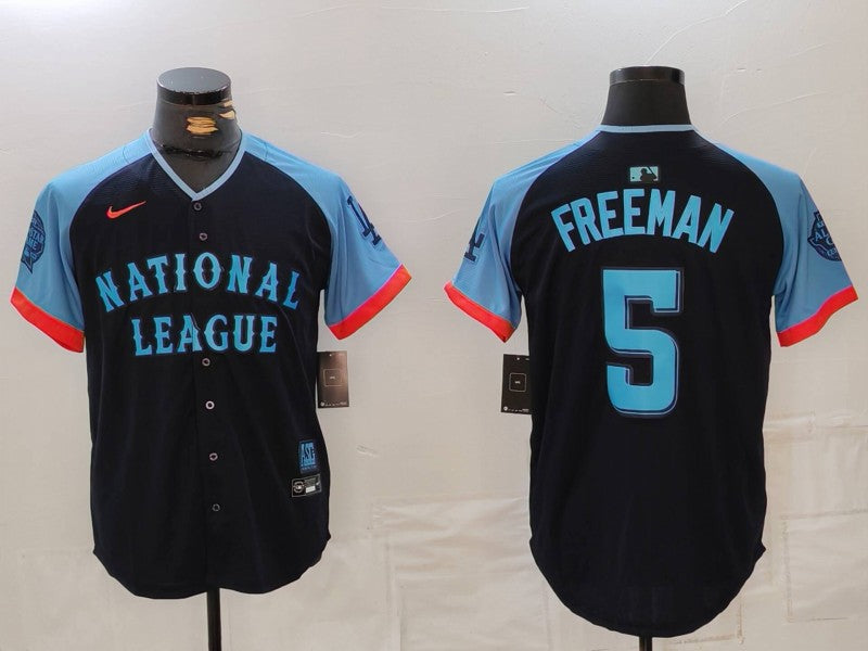 Men's National League Freddie Freeman #5 Navy 2024 MLB All-Star Game Limited Player Jerseys