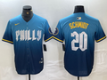 Men's Philadelphia Phillies Mike Schmidt #20 Blue 2024 City Connect Limited Player Jerseys
