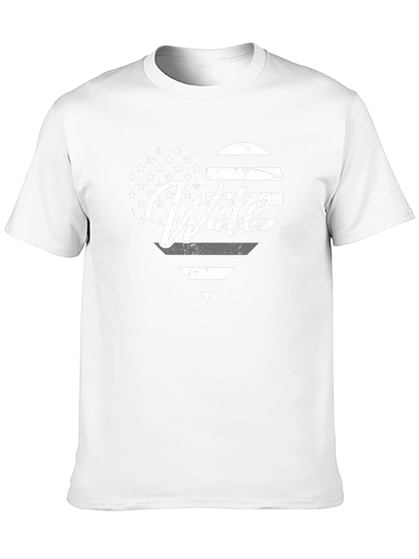 Wife American Flag Heart T-Shirt