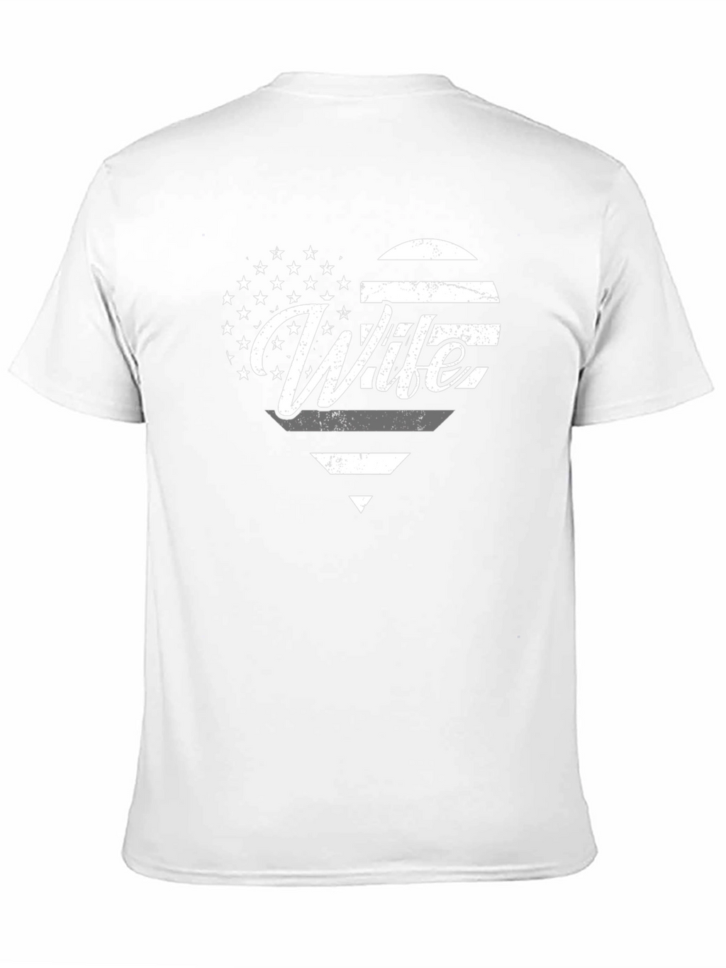 Wife American Flag Heart T-Shirt