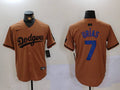 Men's Los Angeles Dodgers Julio Urias #7 Brown Replica Player Jerseys