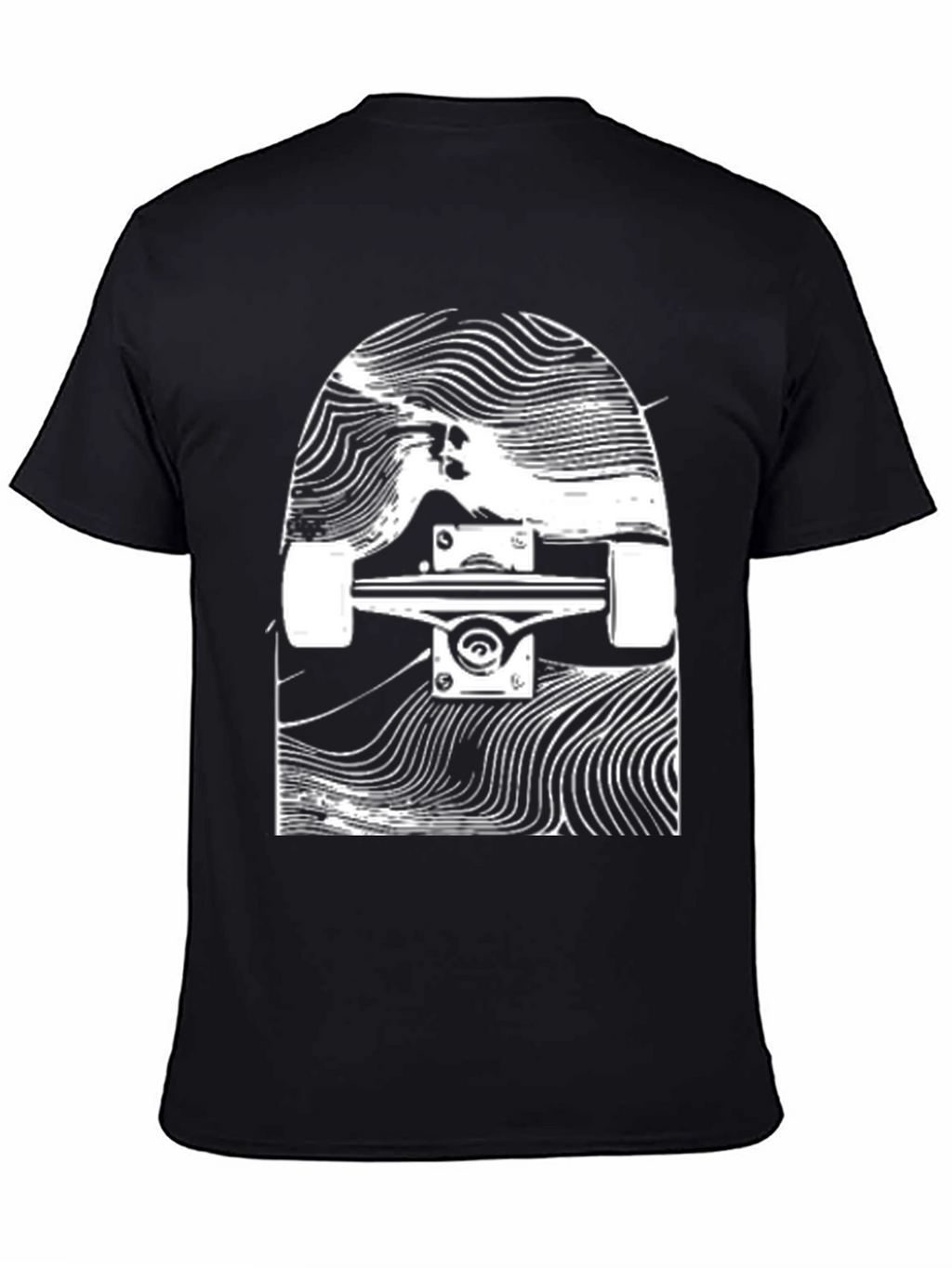 Skateboard Graphic T-Shirt - Black