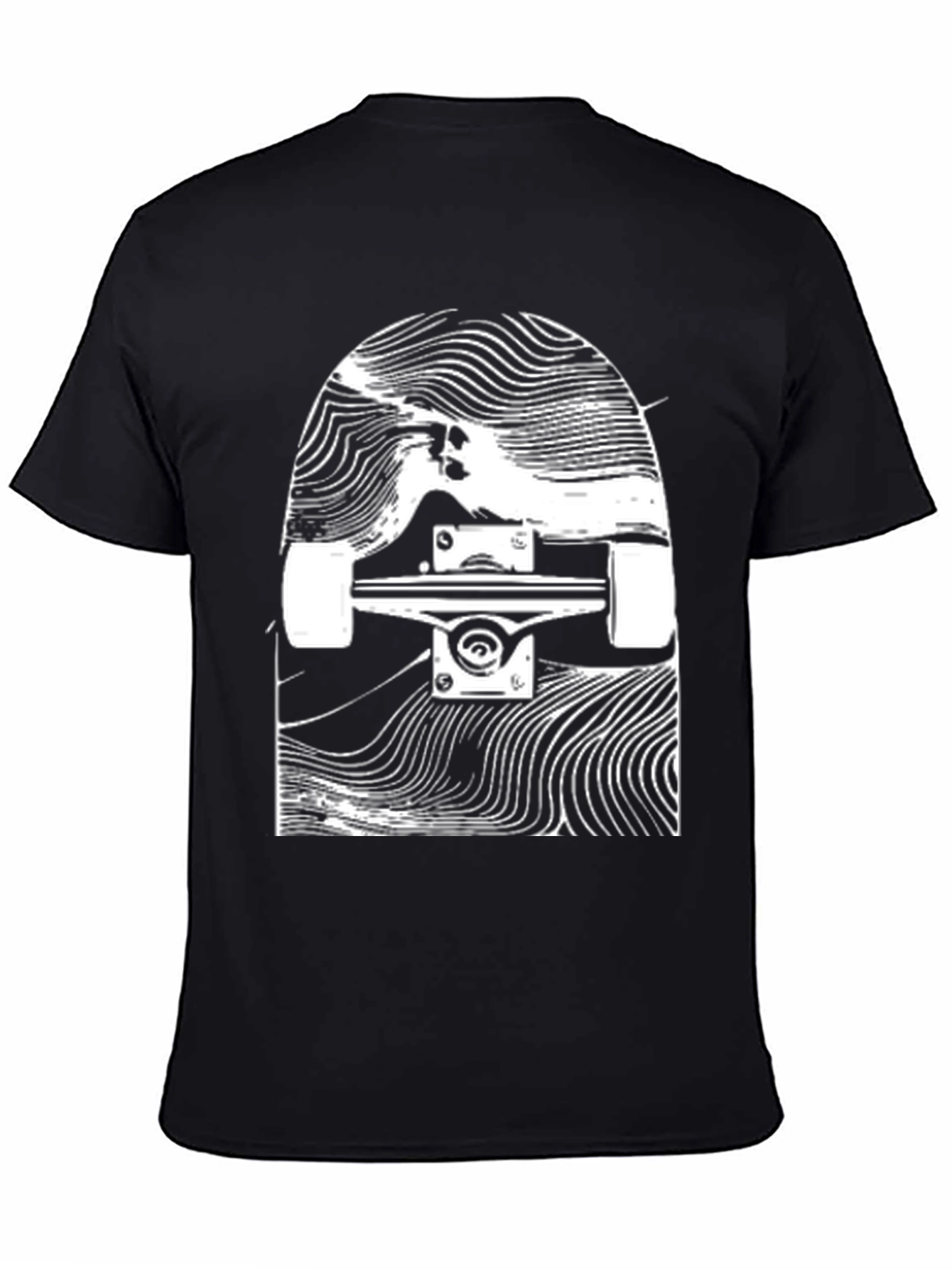 Skateboard Graphic T-Shirt - Black