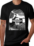 Skateboard Graphic T-Shirt - Black