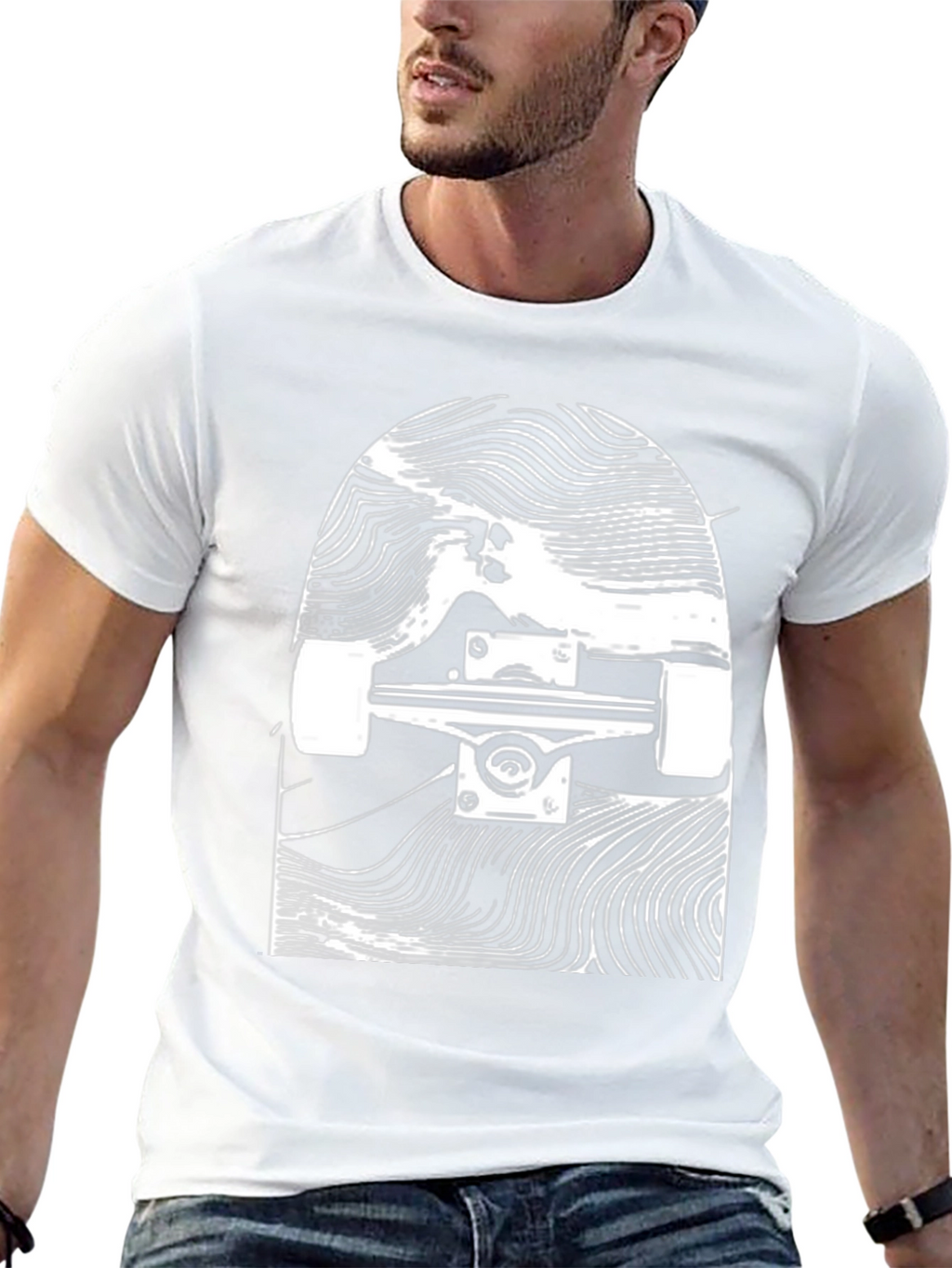 Skateboard Graphic T-Shirt - Black