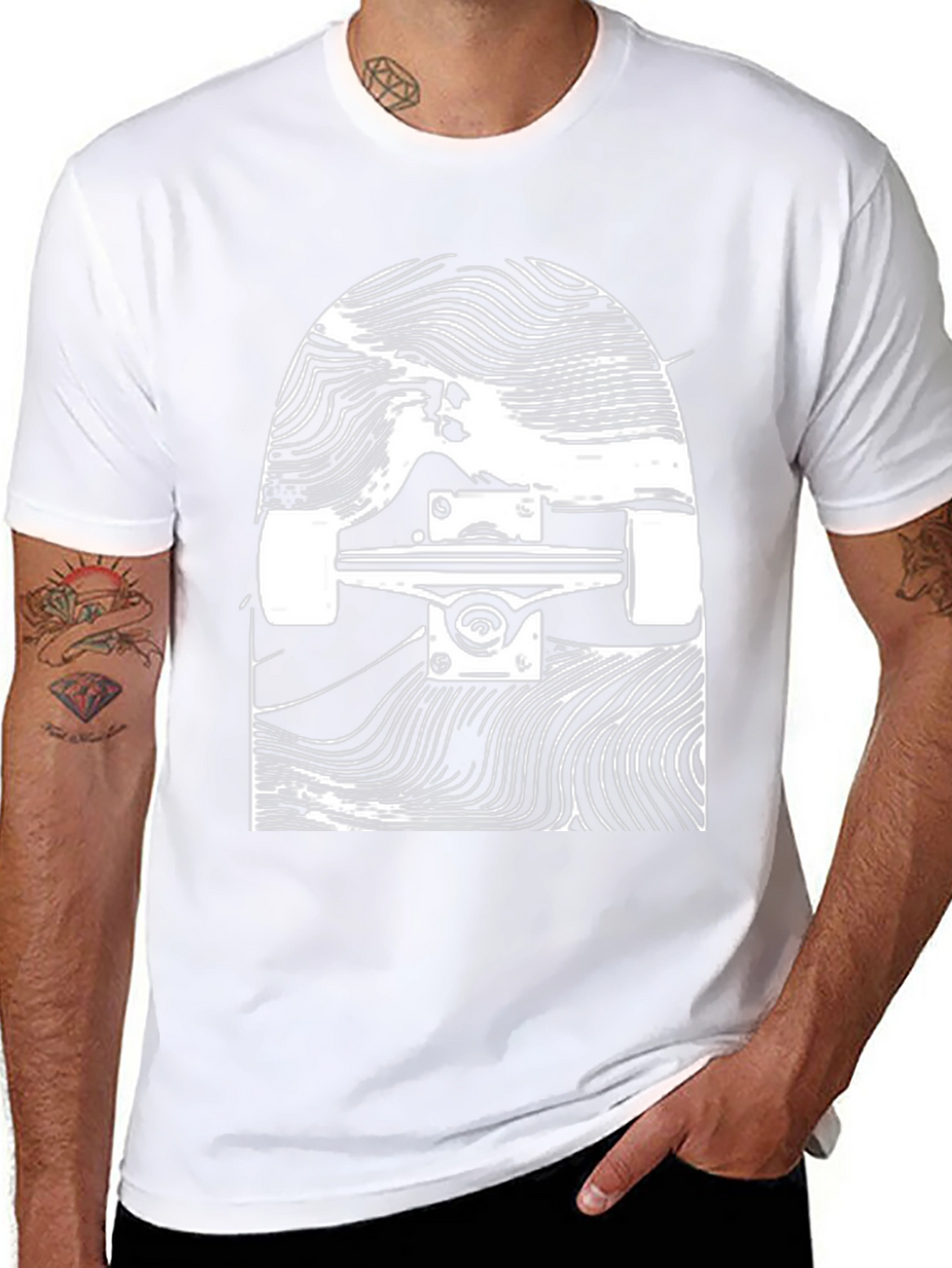 Skateboard Graphic T-Shirt - Black