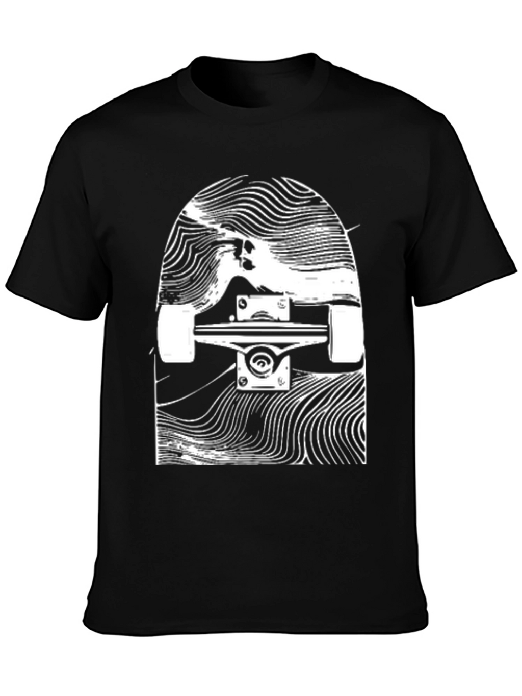 Skateboard Graphic T-Shirt - Black