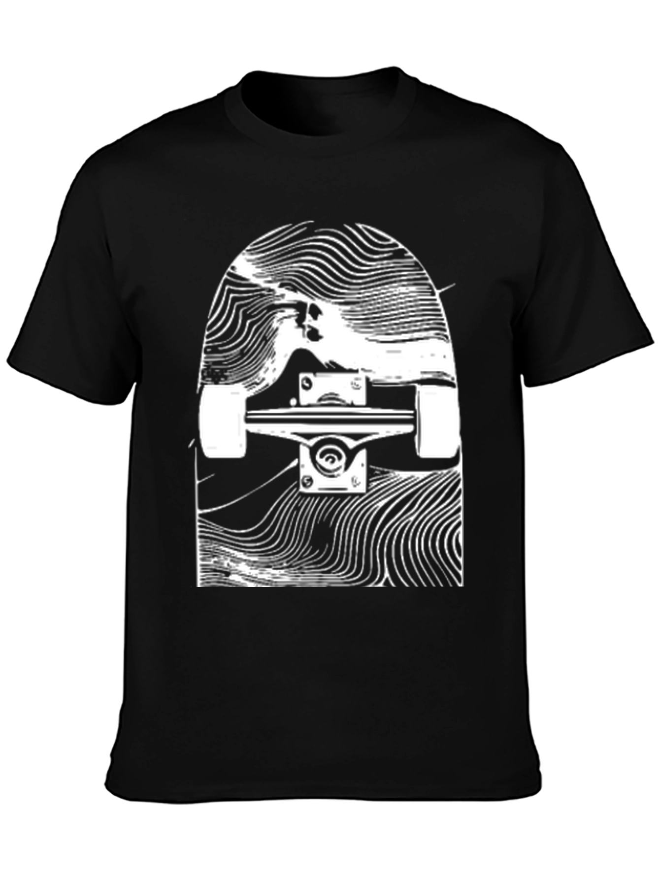 Skateboard Graphic T-Shirt - Black