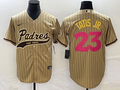 Men's San Diego Padres Fernando Tatis Jr. #23 Tan Replica Team Jerseys Joint Edition