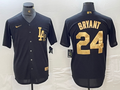 Men's Los Angeles Dodgers Kobe Bryant #24 Black Limited Player Jerseys