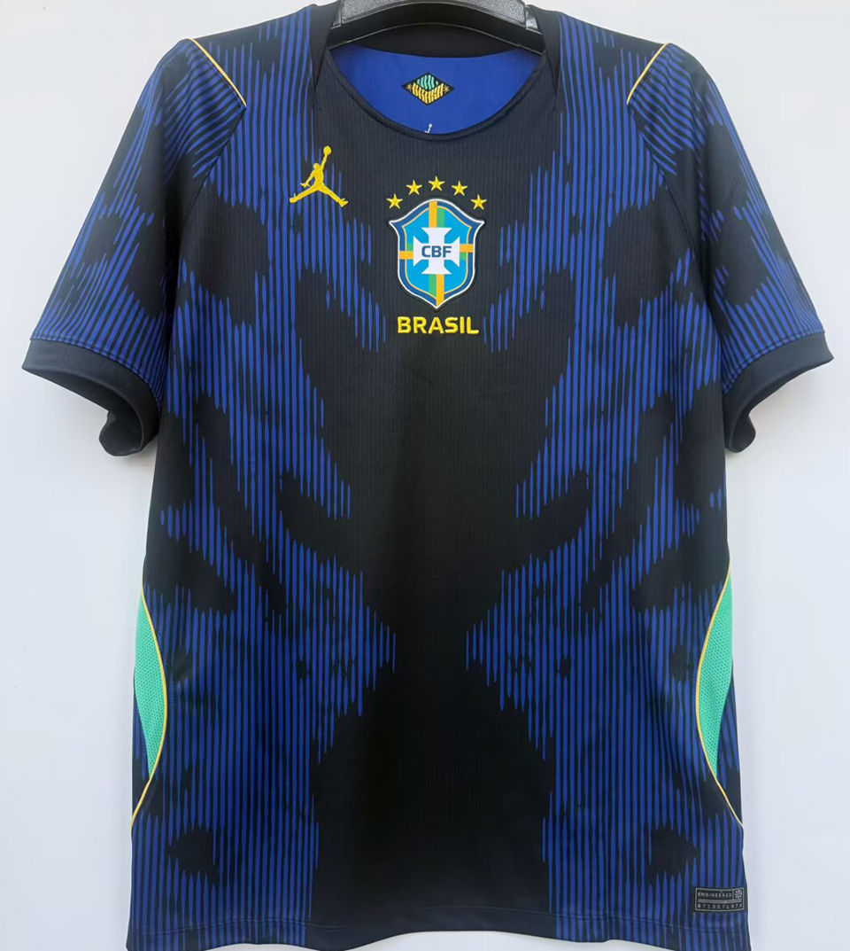 NEYMAR JR #10 Brazil 1:1 Quality Away Blue Fans Soccer Jersey 2026/27 ★★ Item NO.: 2153187 Back
