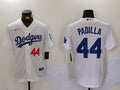 Men's Los Angeles Dodgers Vicente Padilla #44 White Home Replica Player Jerseys