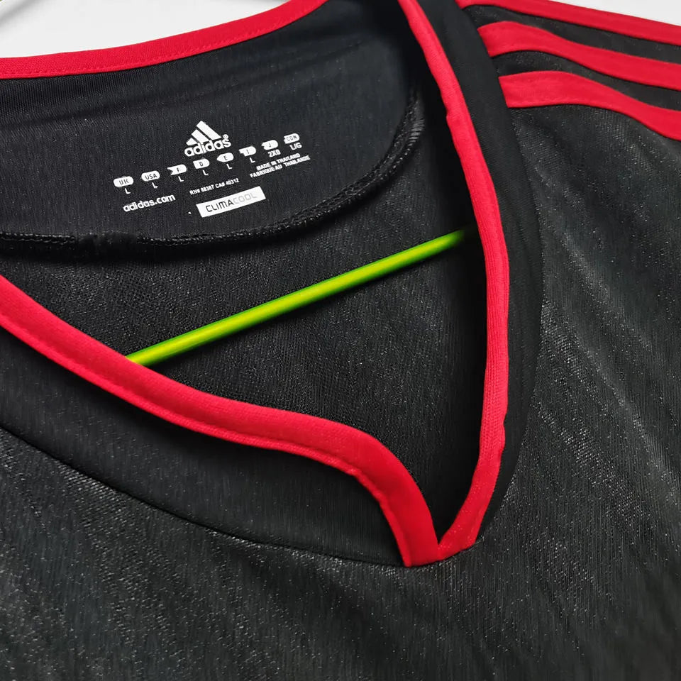 2010 Mexico Away Black Retro Soccer Jersey Detail 1