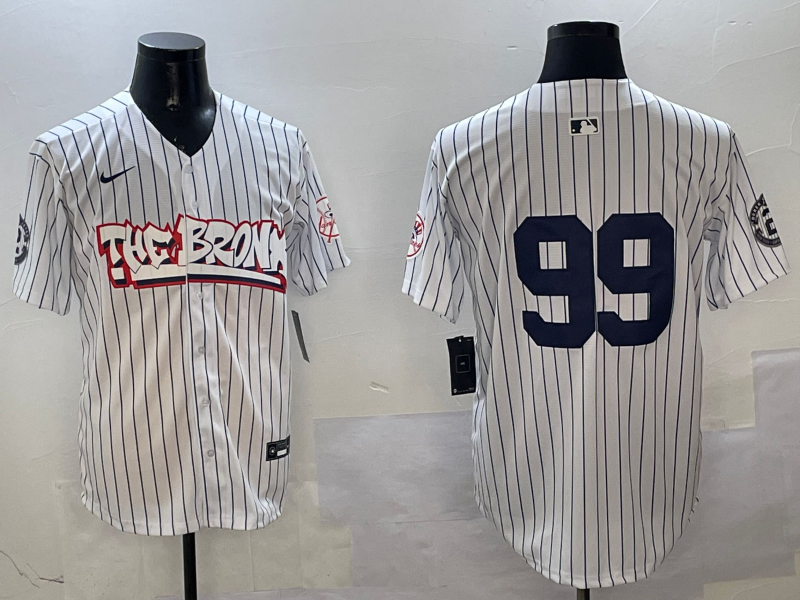 Men's New York Yankees Aaron Judge White Replica Player Name Jerseys