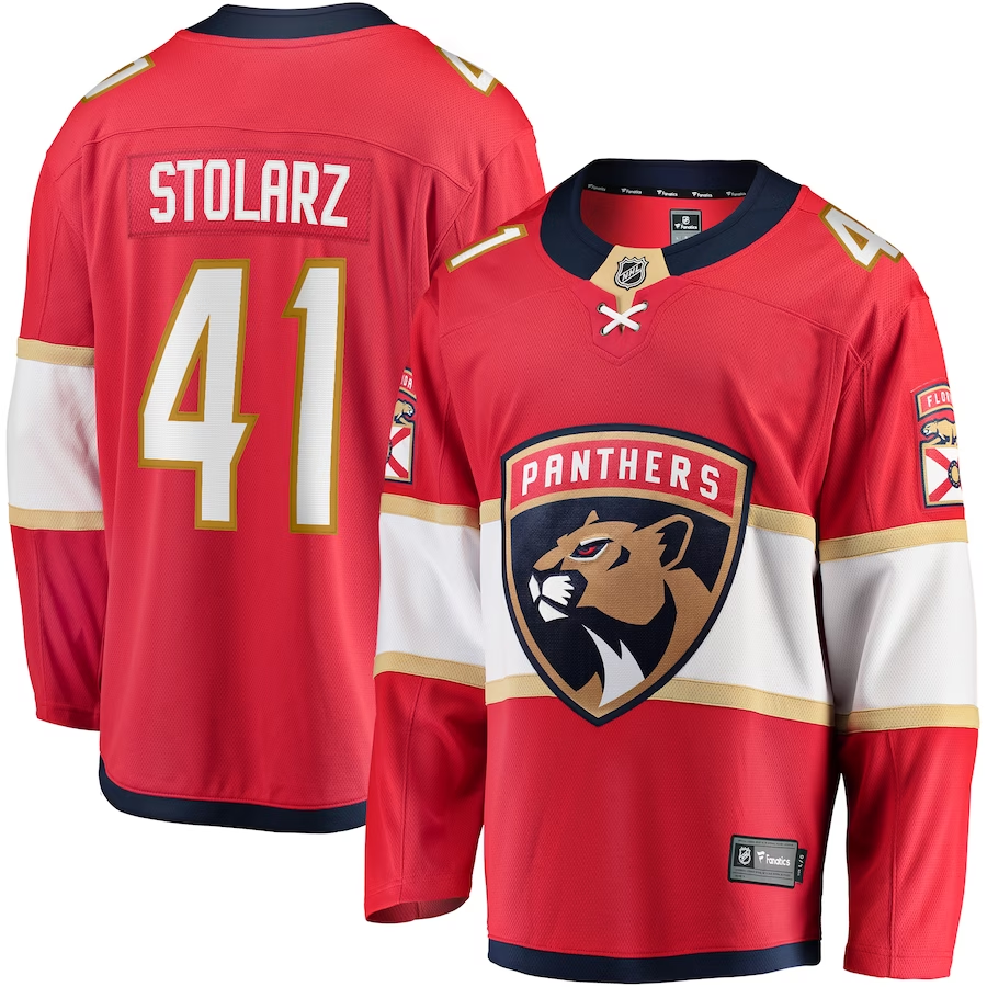 Men's Florida Panthers Anthony Stolarz #41 Red Player Jerseys
