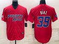 Men's 2023 World Baseball Classic #39 Edwin Diaz Puerto Rico Red Jerseys
