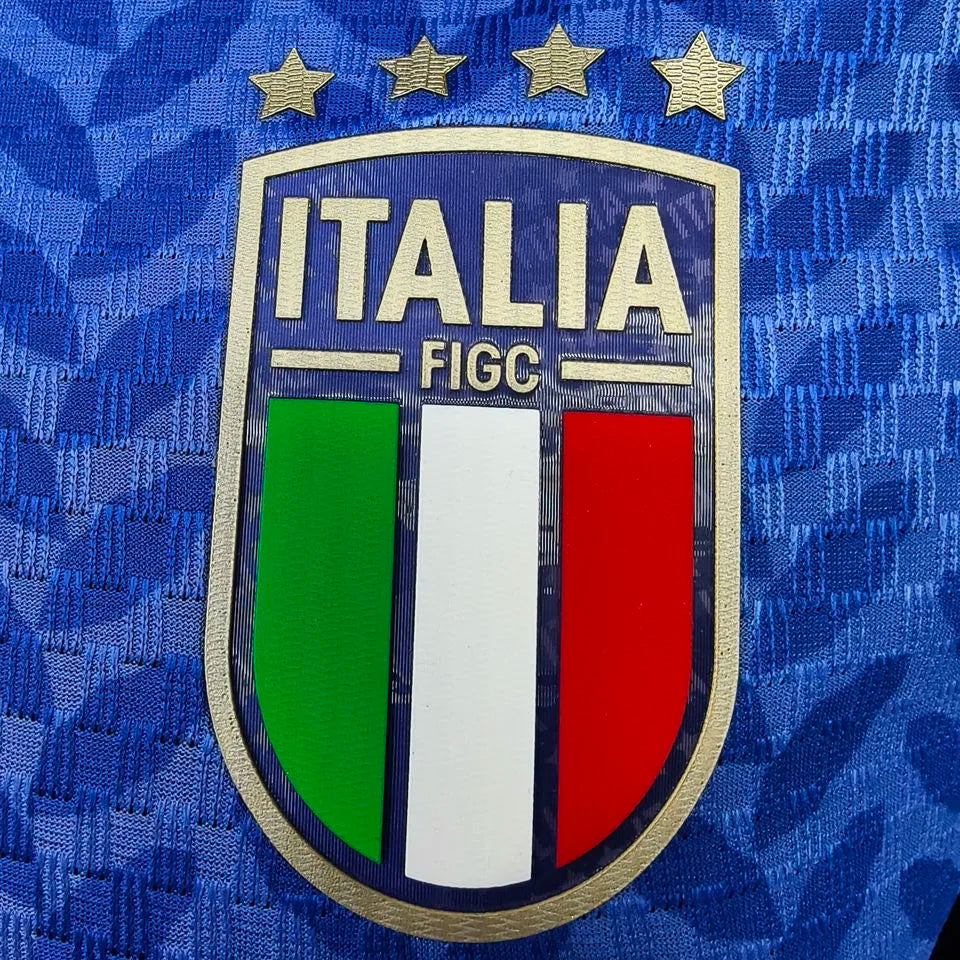 2026/27 Italy Home Blue Player Version Soccer Jersey Detail 3