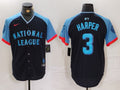 Men's National League Bryce Harper #3 Navy 2024 MLB All-Star Game Limited Player Jerseys