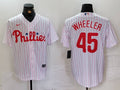 Men's Philadelphia Phillies Zack Wheeler #45 White Replica Player Jerseys