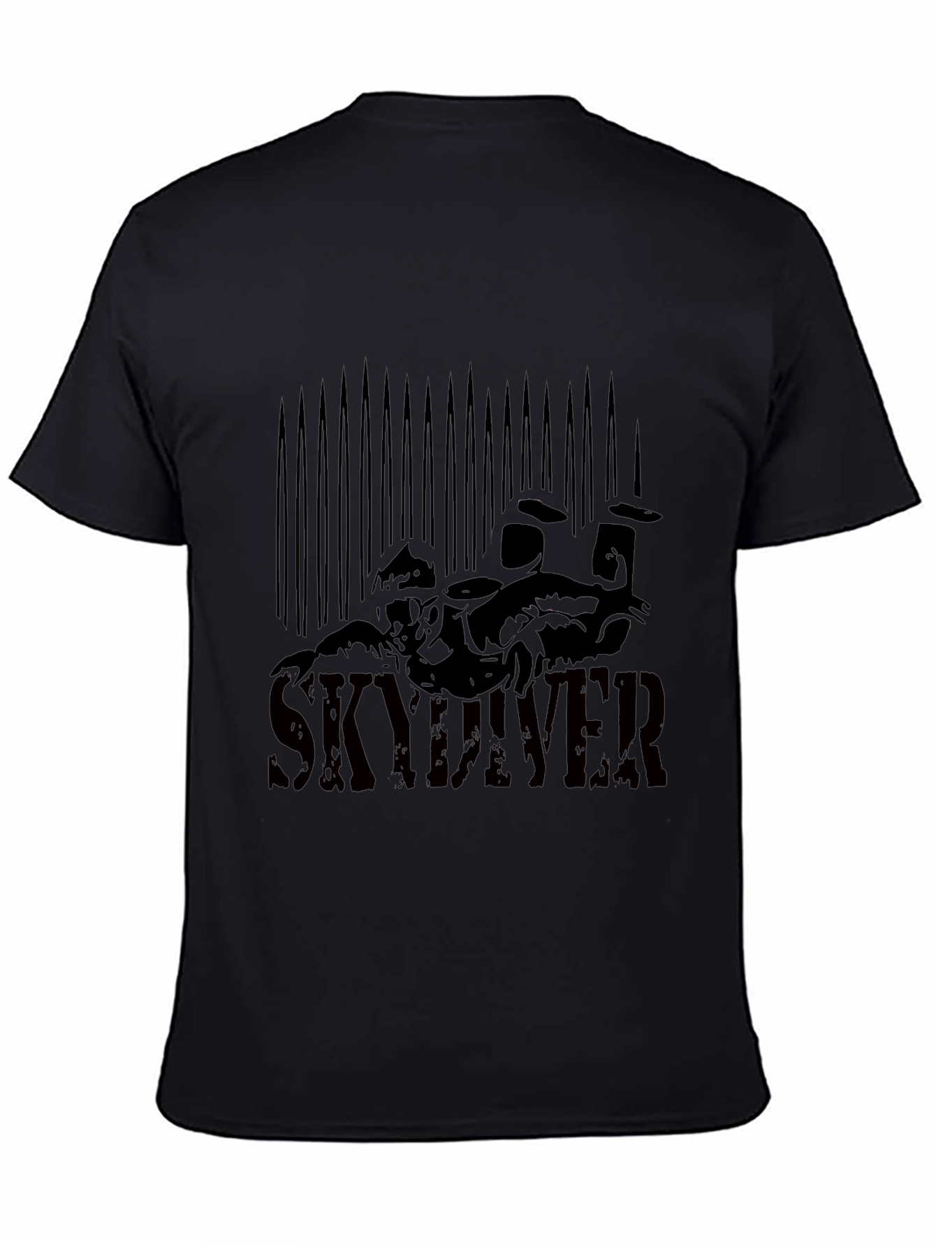 Black Skydiver Graphic T-Shirt