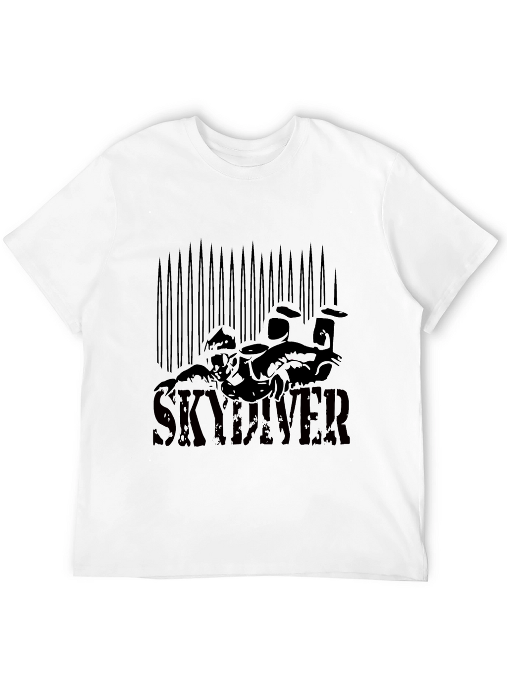 Black Skydiver Graphic T-Shirt