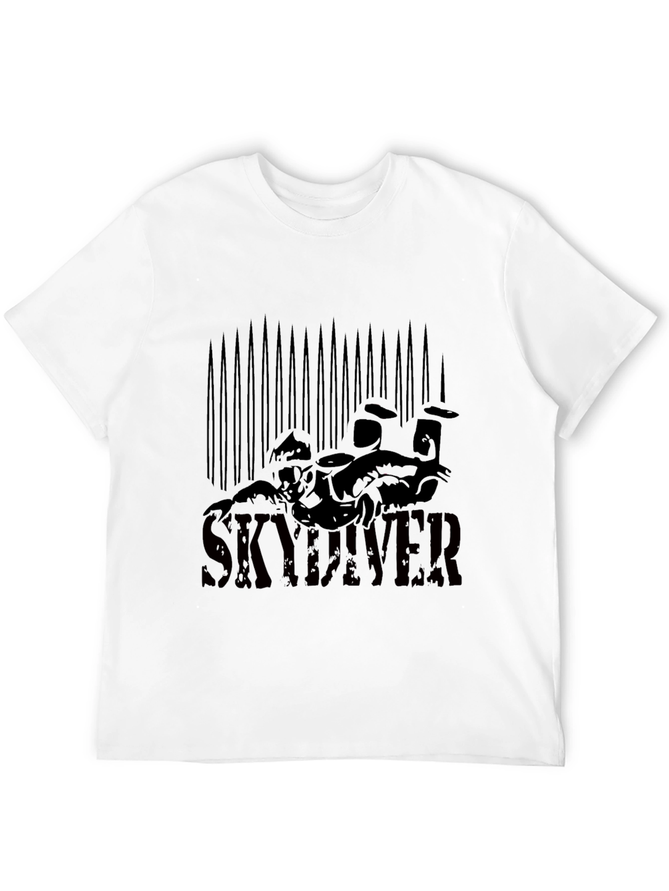 Black Skydiver Graphic T-Shirt