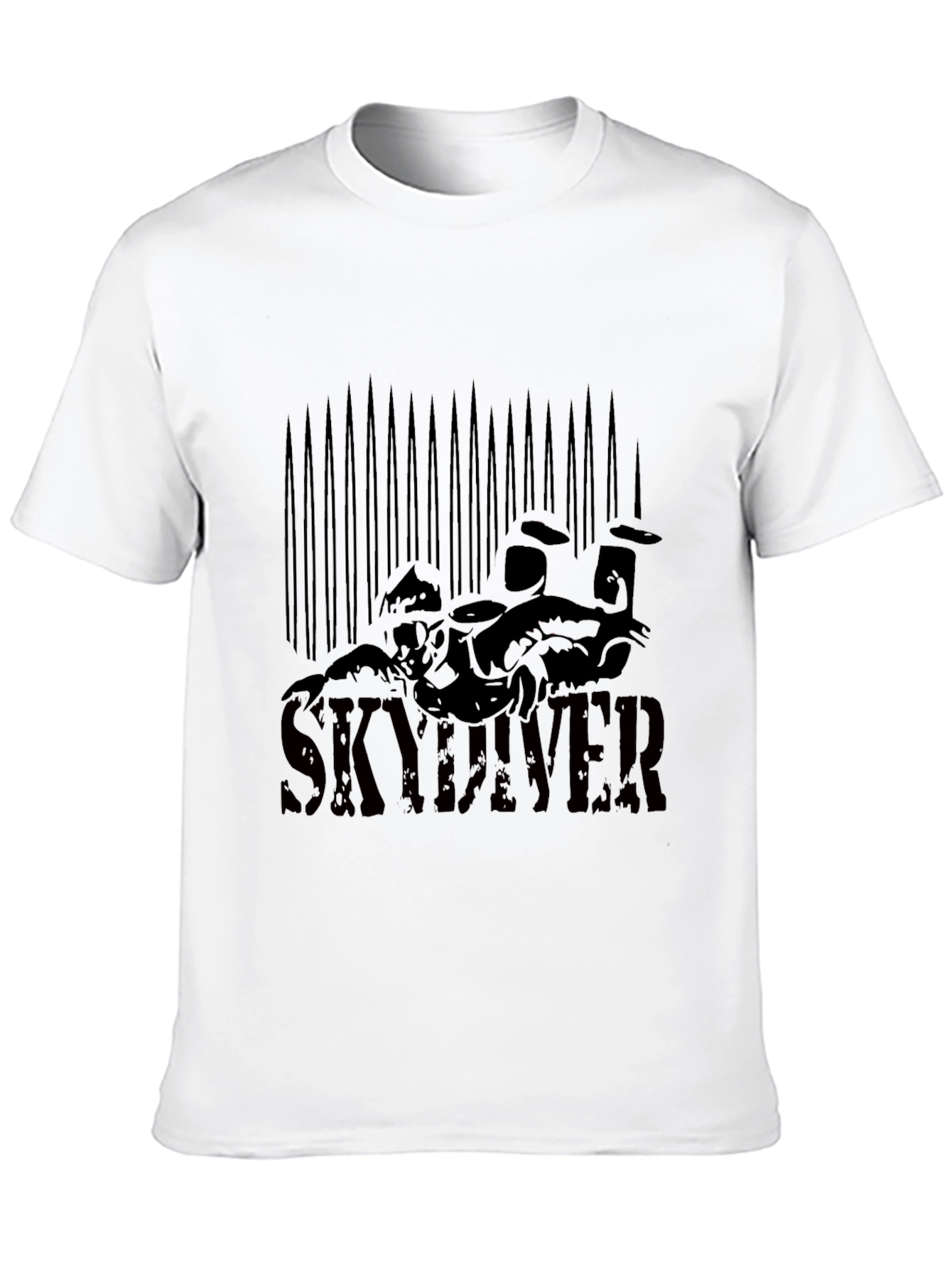 Black Skydiver Graphic T-Shirt