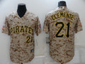 Men's Pittsburgh Pirates Roberto Clemente #21 Camouflage Game Jerseys