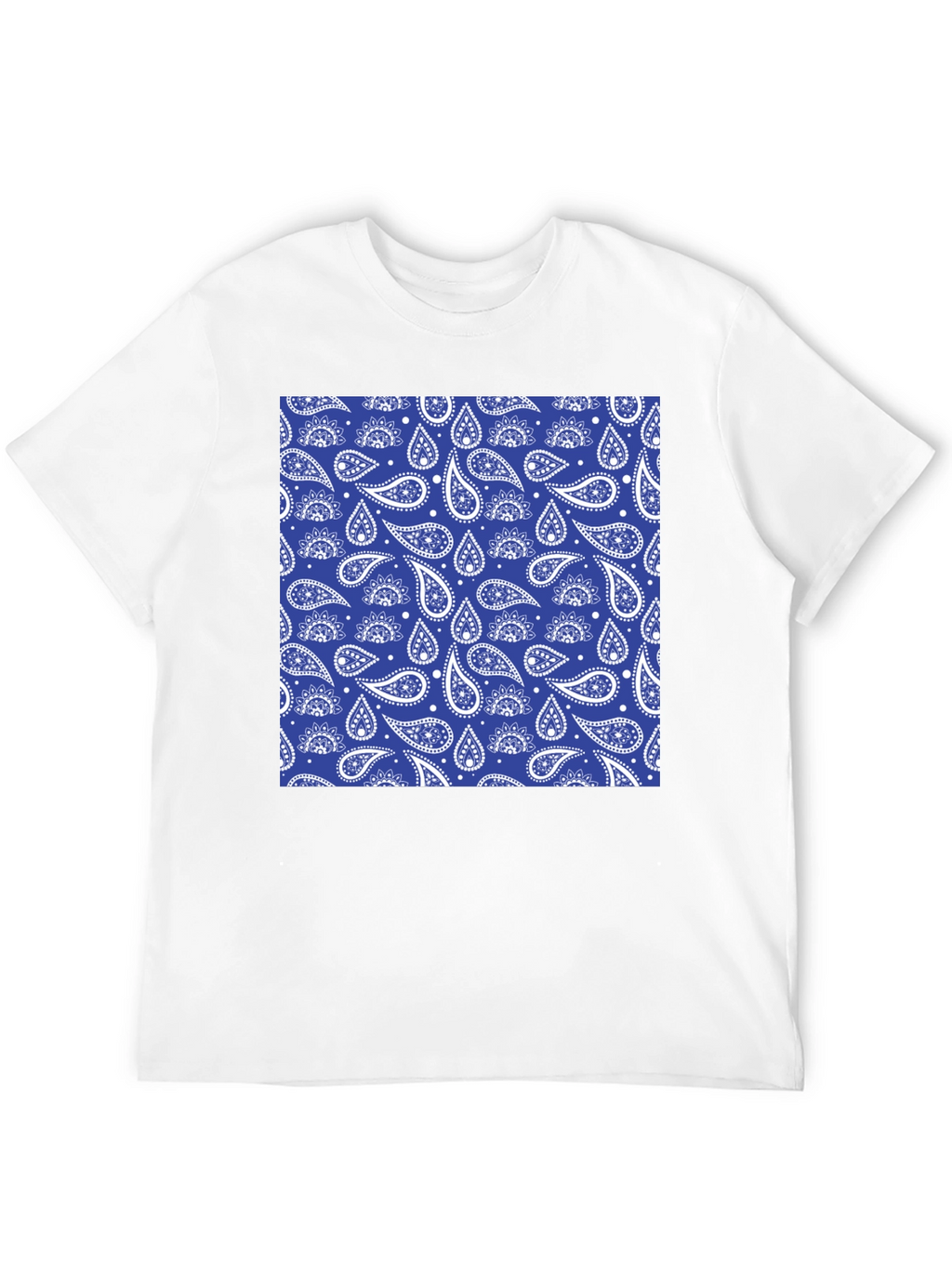 Stylish Paisley Print Black T-Shirt