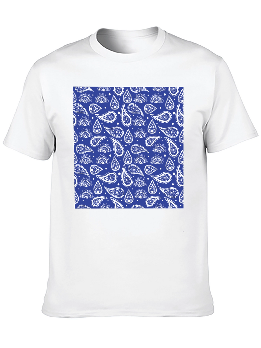 Stylish Paisley Print Black T-Shirt