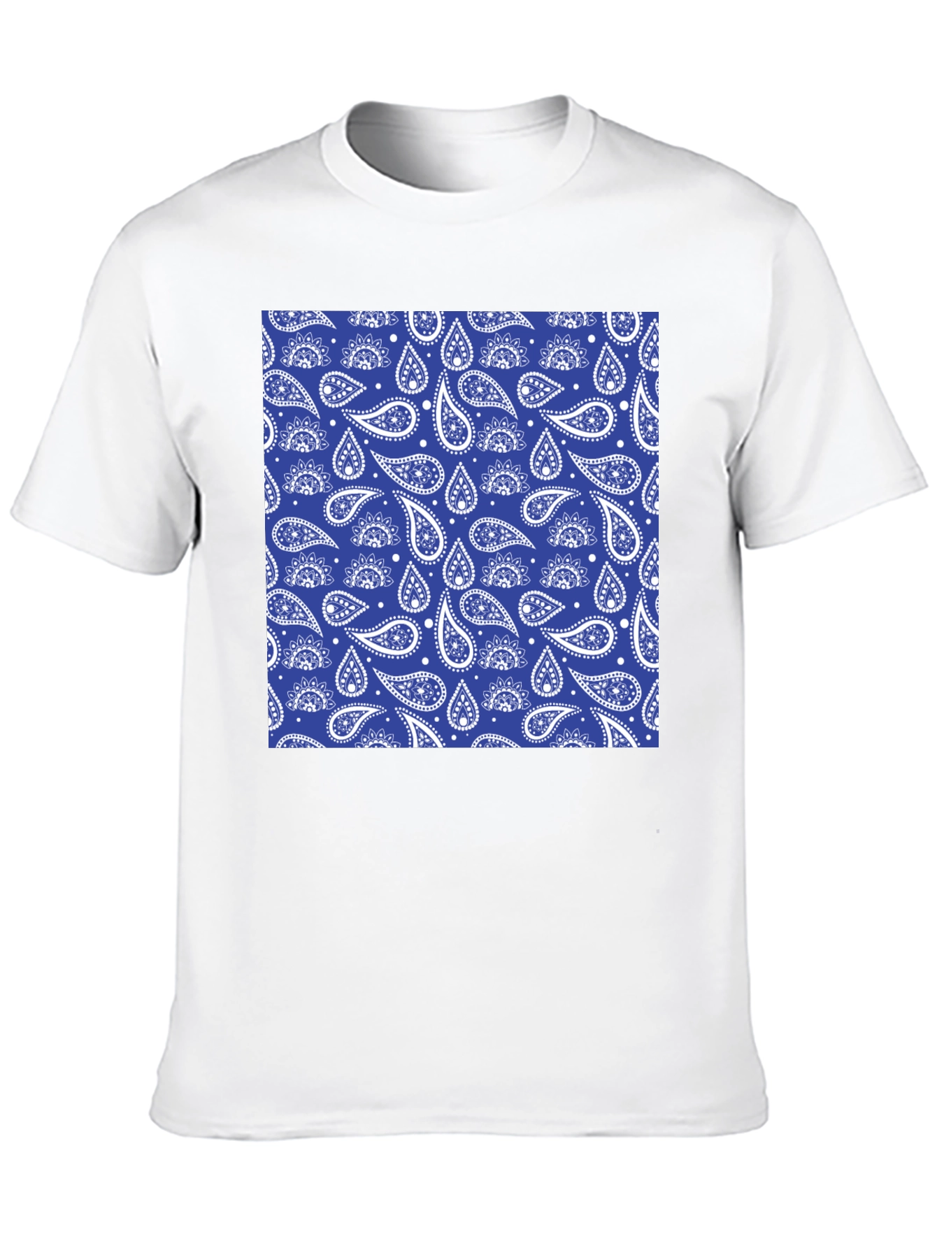 Stylish Paisley Print Black T-Shirt