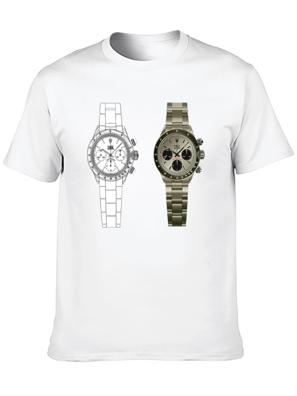 Dual Watch Graphic Tee - Timepiece Art