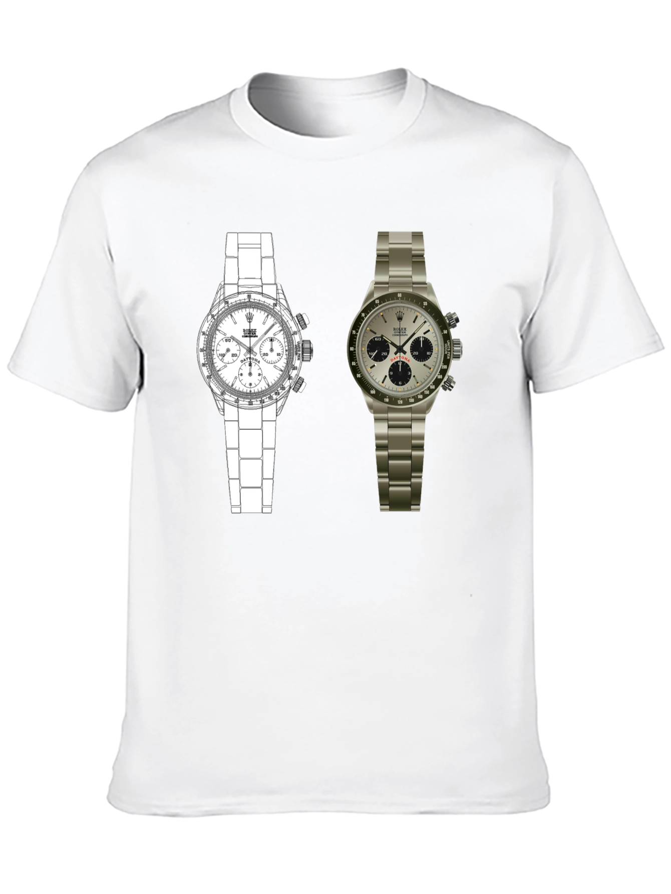 Dual Watch Graphic Tee - Timepiece Art