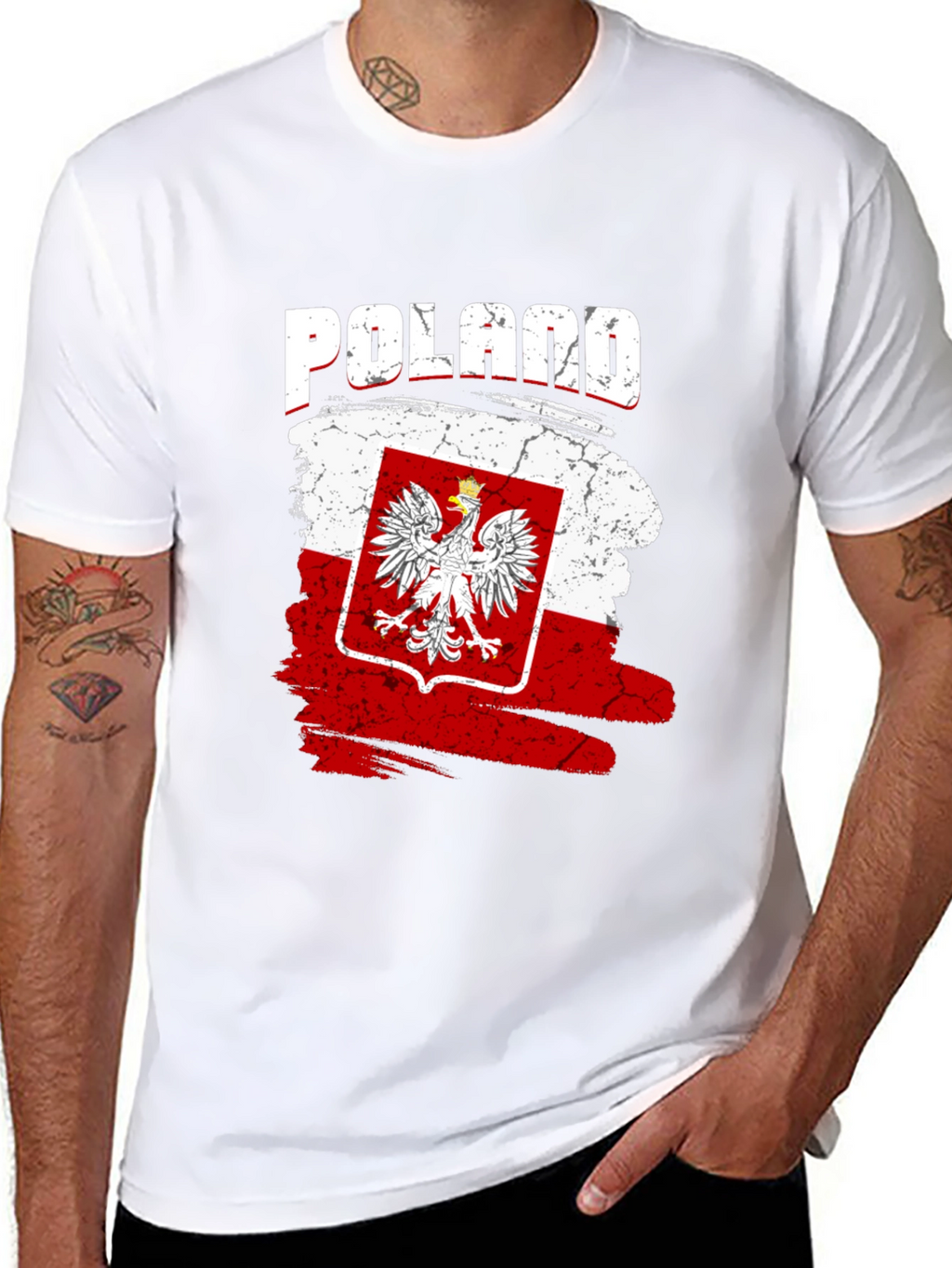 Poland Flag T-Shirt Patriotic Polish Pride Tee
