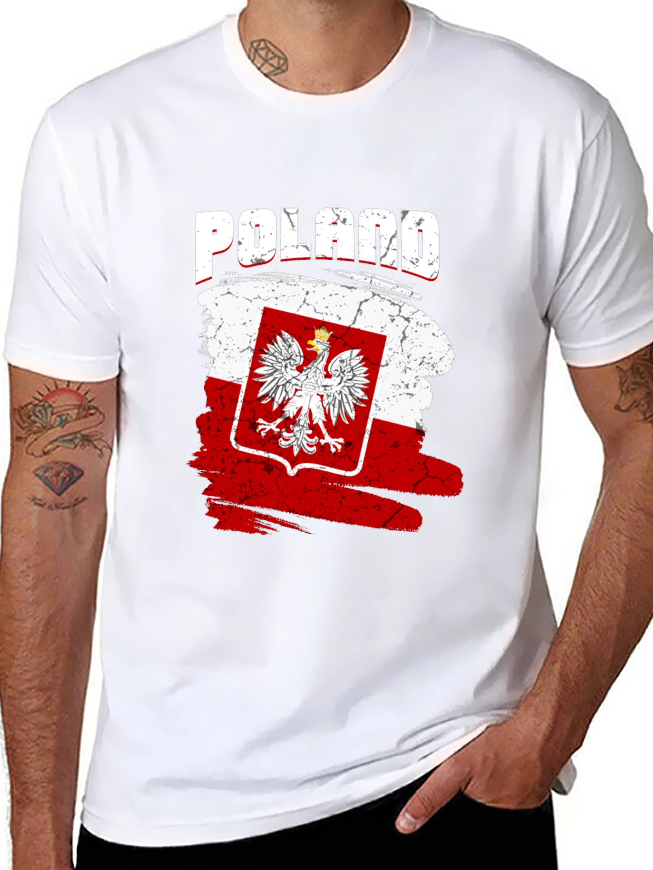 Poland Flag T-Shirt Patriotic Polish Pride Tee