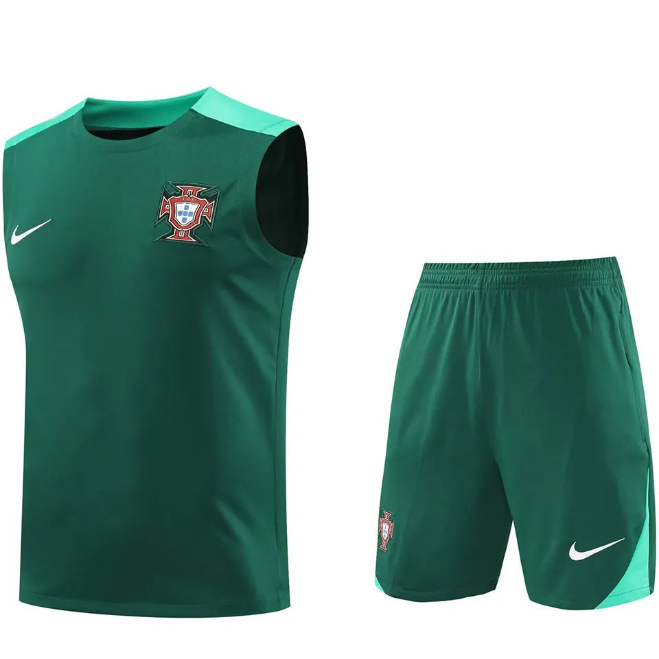 2024/25 Portugal Green POLO Short Jersey Detail 2