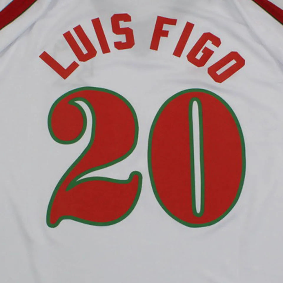 1996/97 Portugal Away White Retro Soccer Jersey Detail 1