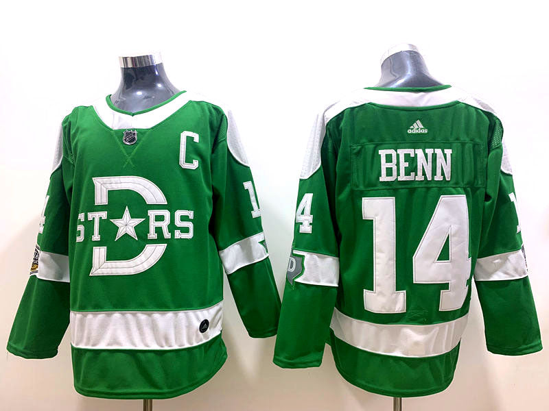 Men's Dallas Stars Jamie Benn #14 Green Breakaway Player Jerseys