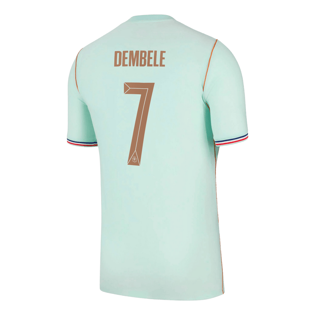DEMBELE #7 France Away Soccer Jersey World Cup 2026 Blue Back