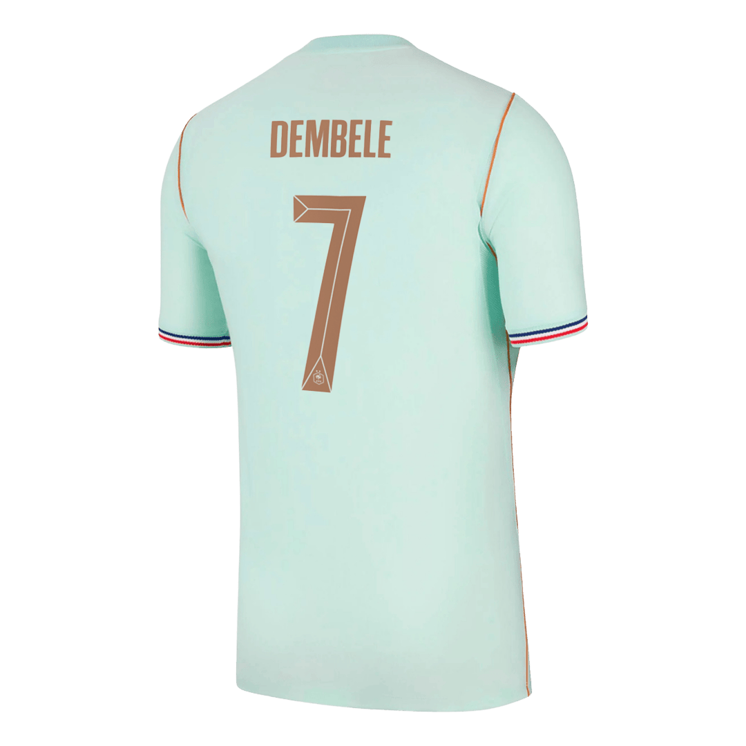 DEMBELE #7 France Away Soccer Jersey World Cup 2026 Blue Back