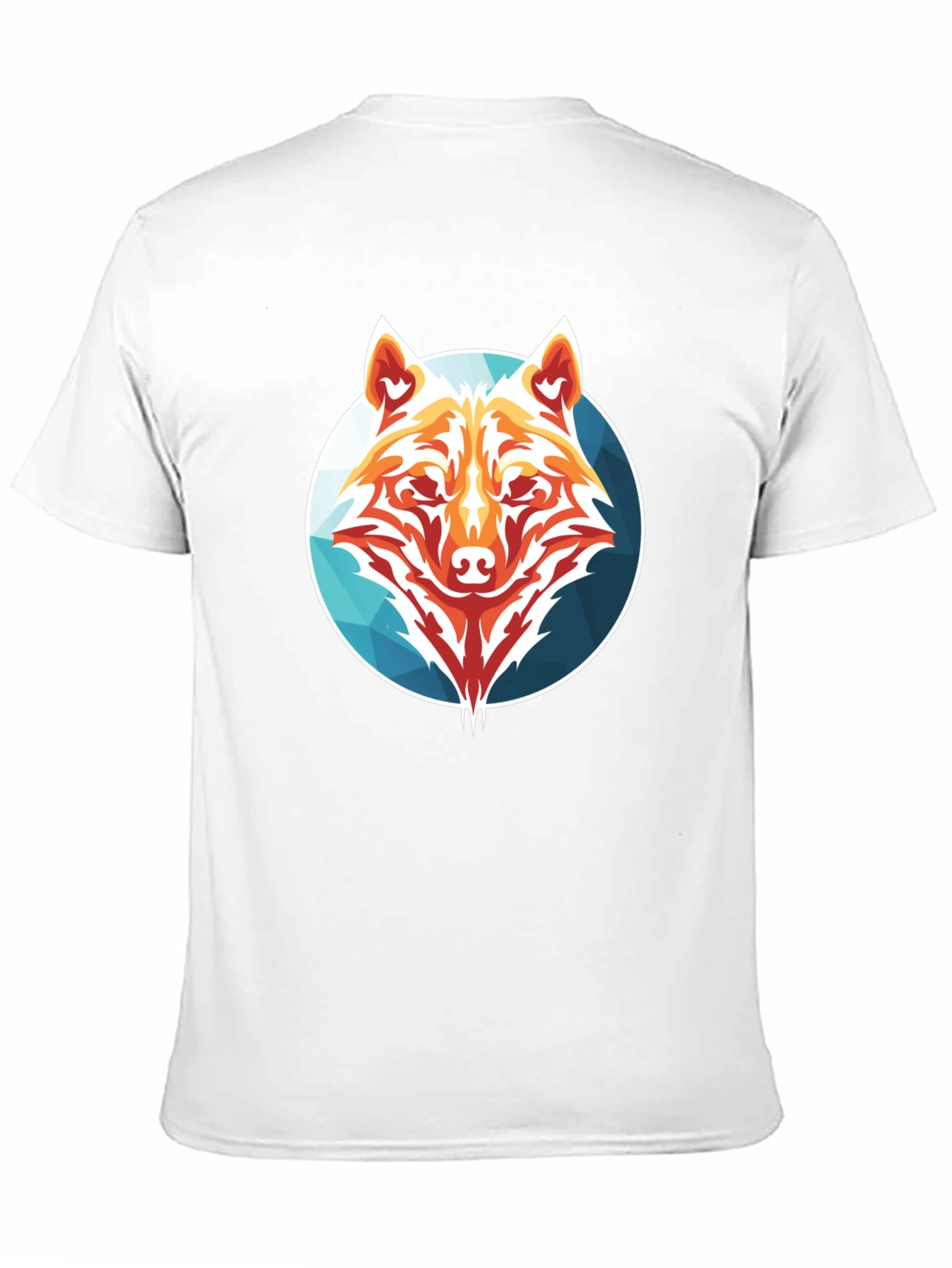 Geometric Wolf Graphic Tee - Stylish Menswear