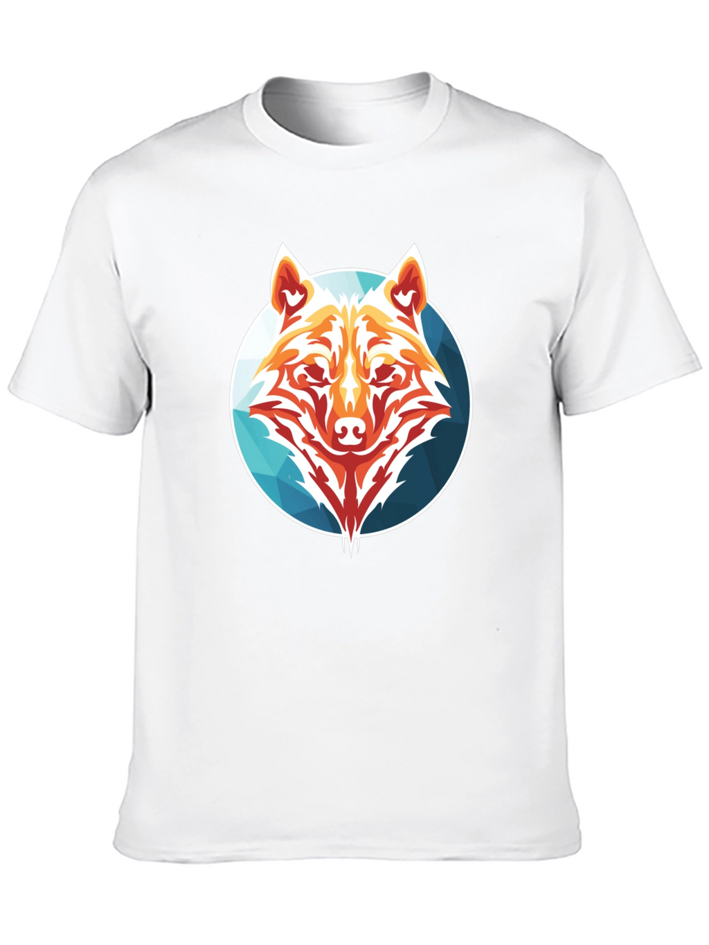 Geometric Wolf Graphic Tee - Stylish Menswear